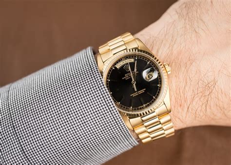 rolex day-date presidential 18238 black dial|rolex day date president 36mm.